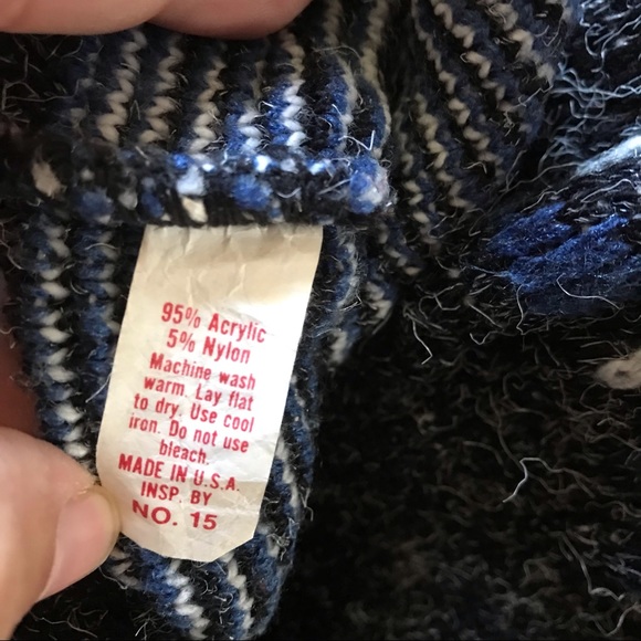 Vintage 80s New Era Sweater Kid Size XL Womens Size M Fuzzy Texture USA Made - Picture 11 of 16